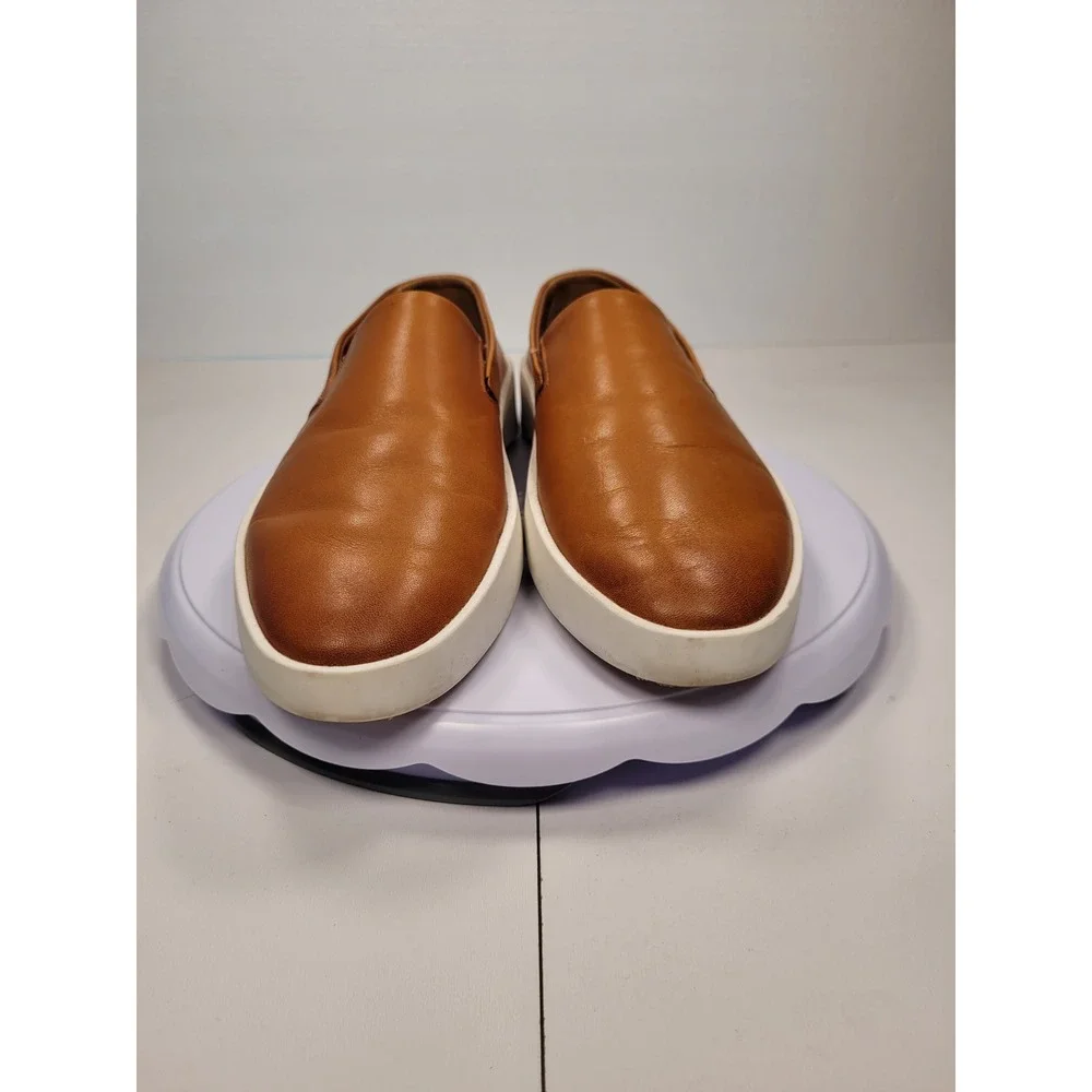 Wolf & Shepherd Cruise Unisex Honey‎ Brown Leather Slip On Sneaker Size 6.5M 8W